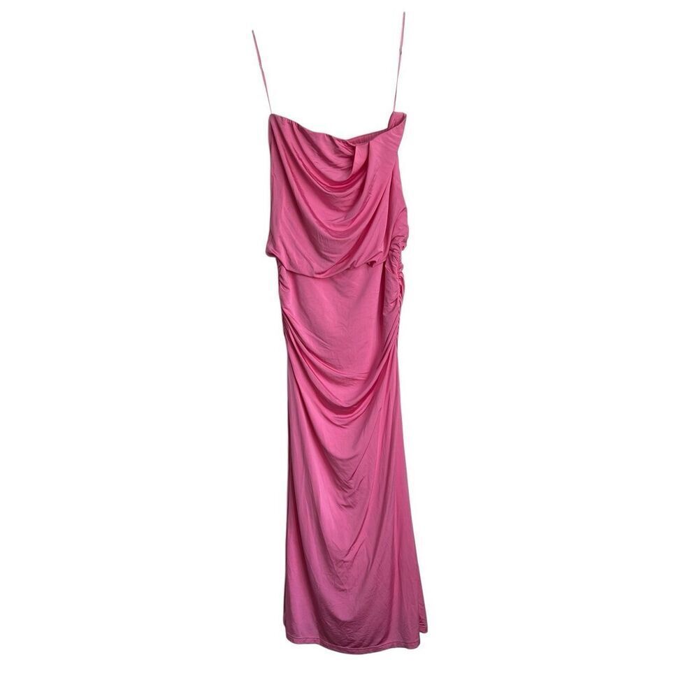 Revolve SER.O.YA Dress Womens Size Small Pink Maia Midi Strapless‎ Drape Stretch